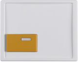 Centre plate yellow button, arsys, p. white glossy