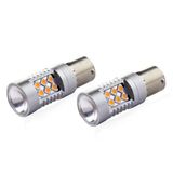 Żarówki LED CANBUS 3030 24SMD 1156 BAU15S PY21W Amber 12V/24V