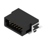 PCB plug-in connector, male header, SMD solder connection, Pitch in mm (P): 1.27 mm, Number of poles: 12, 90°, Tape