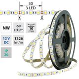 LED strip SMD5050 NW, 60LED/m, 14,4W/m, 1296lm/m, IP20, DC 12V, 10mm, 50m