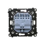 Single socket outlet with earthing, (module), Simon 24, IP20, 16A, graphite mat