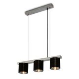 pendant light, antique-silver,fabric,3xE14 excl.