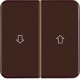 Rocker 2gang imprinted arrow symbol, splash-proteced flush-mtd IP44, b