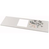 XMN330806C Front cover, +mounting kit, for NZM3, horizontal, 3p, HxW=200x600mm, grey