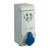 Unika interlocked socket - 32 A - 3P + E - 200...250 V AC - IP44 - wall