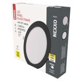 LED recessed luminaire NEXXO, round, black, 18W, with change CCT