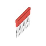 Cross-connector (terminal), Plugged, red, 24 A, Number of poles: 10, Pitch in mm (P): 5.10, Insulated: Yes, Width: 48.7 mm