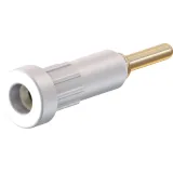 2 mm socket, round plug connection, mounting Ø 4.9 mm, white, 23.1012-29