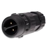Connector - fork, IP67, soldering, M16, 2-pin