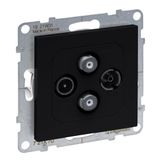 TV-R-SAT-SAT MALE STAR 2 CABLES BLACK