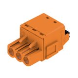 PCB plug-in connector, female plug, 5.08 mm, Number of poles: 3, 180°, PUSH IN with actuator, Clamping range, max. : 3.31 mm², Box