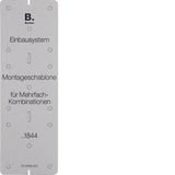 Mounting template 3gang, cardboard, Integro module inserts, grey, card