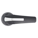 Door-coupling lever handle, padlockable. Black rotating type with screw fixing on door, 396mm/15.6”; □14mm/0.6”. IEC IP65