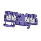 Feed-through terminal block, SNAP IN, violet, 2.5 mm², 24 A, 800 V, Nu