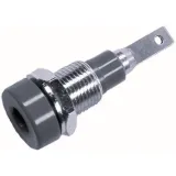 2 mm socket, flat plug connection, mounting Ø 6.4 mm, green, 23.0040-25