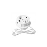 Furniture socket RONDO, 1xSHUKO, 1xUSB-A, 2xUSB-C, HDMI, RJ45 cable 1.5 m, white