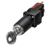 Key-operated switch Siemens, C, 16 mm, round plastic