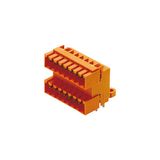 PCB plug-in connector, male header, closed side, THT solder connection, 3.50 mm, Number of poles: 34, 90°, Solder pin length (l): 3.2 mm, tinned, orange, Box