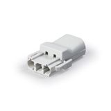 Coupler 3-p plug, str-rel, grey
