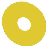 Backing plate for emergency stop, yellow, external d. 75 mm, inside d. 22.5 mm