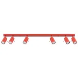 Ceiling lamp RING 6L red