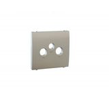 COVER PLATE FOR R-TV-SAT SOCKETS SILVER