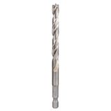 Brad point drill bit, 1/4" hex shank 8 x 75 x 117 mm