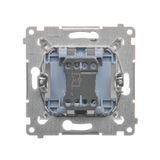 Single key for switches and electronic controllers, Silver matt, metalic