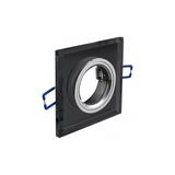 Spot luminaire housing BRILLANTE, IP20, glass, square, black