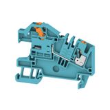 Multi level installation terminal block, PUSH IN, blue, 2.5 mm², 24 A,