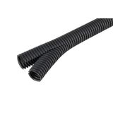 Afsluitbare flexibele buis met sleuf; zwart;