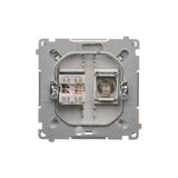 Double intermediate switch without pictogram, 10AX, white matt