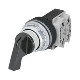 Lever selector switch, black,3-position, Cam S, N.O.+N.C.