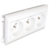 BLOCK 3 EARTH SOCKETS (FRENCH) L75 - 6 MOD WH