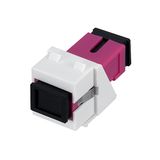 SC Keystone module, MM, OM4 (erika violet), pure white (similar to RAL 9010)