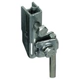 Clamp. chuck w. prongs f. strap 25x0.3mm f. Rd 10mm or 2x Rd 6-8mm or 