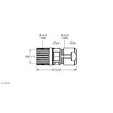 Field-Wireable Connector Male M23 × 1, Straight   FW-CRSSM1717-P-C-0315