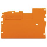End and intermediate plate 1 mm thick orange