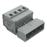 1-conductor male connector CAGE CLAMP® 2.5 mm² gray