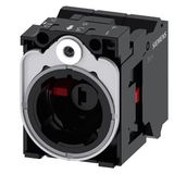 Holder for 3 modules, metal, 1 NC, 1 NC, LED module, white, 24 V AC/DC