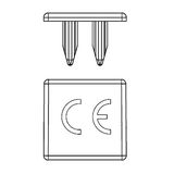 Busbar end- cap 3-pole, 16mmý