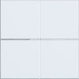 Push button cover, double, A.x/C.x, matte light white