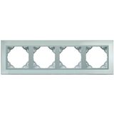 FOUR-GANG FRAME INOX/ALUMINIUM