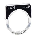 ALU ETIKETHOUDER: START-STOP