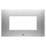 EGO SMART PLATE - IN PAINTED TECHNOPOLYMER - 4 MODULES - MAGNETIC GRAY - CHORUSMART