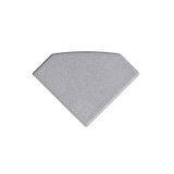Terminal without hole for RJ, silver color, 1 pc