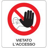 Rectangular prohibition signs - 330 x 350 mm