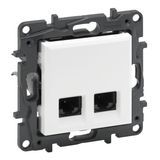 Double RJ45 socket Niloé Step category 6A STP white