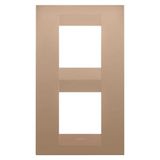 GEO INTERNATIONAL PLATE - IN PAINTED TECHNOPOLYMER - 2+2 MODULES VERTICAL - SOFT COPPER - CHORUSMART