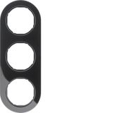 Cover frame 3-way, Series R.classic, glossy black